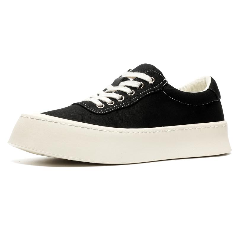 Модные повседневные мужские парусиновые туфли Минималистичный и удобный стиль для офиса, школы, вечеринки, прогулок, мужские черные туфли для доски