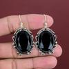 Серьги из граненого черного оникса, серьги из драгоценных камней ручной работы, серьги из стерлингового серебра 925 пробы, потрясающие ювелирные изделия из черного оникса, подарки для нее, совершенно новые серьги