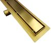 Stainless Steel Linear Floor Shower Drain, Gold, 60 Cm