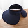 Hat Big Brim Sun Visor Roll-Up Beach Cap Bow Empty Top Cap Weave Sun Cap Sun Hat Packable Straw Hat