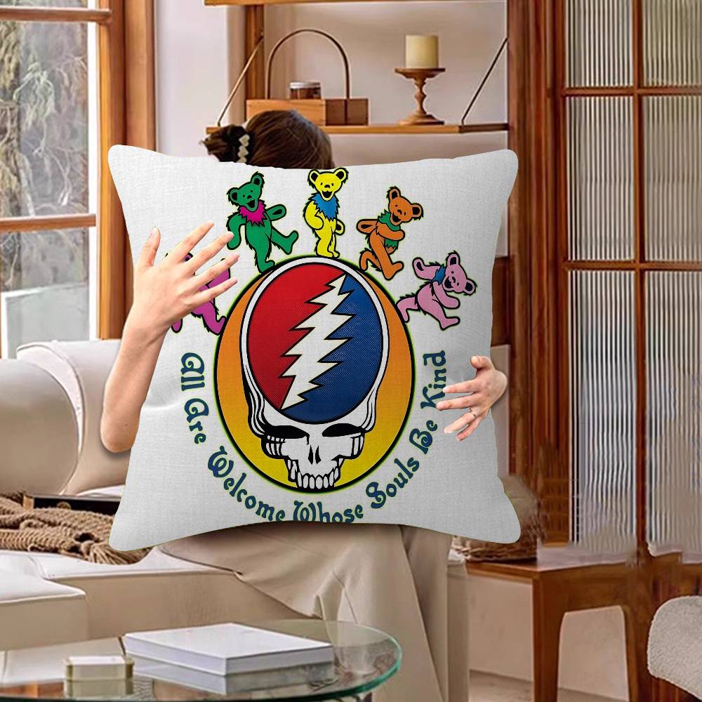 Rock Band G-Grateful-Dead Music Pillow Anime Pillow Sofa Bed Head Pillow Cover Cushion Cover 45X45 Cm Fashion