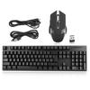 RGB Keyboard Mouse Combo LED Backlit Rechargeable 2000mAh Battery 7D 3200DPI Mice Wireless Keyboard