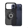 Coque de Protection - BOOLING - pour iPhone 17 Pro - Silicone PC avec Cercle Magnétique Rotatif - Noir