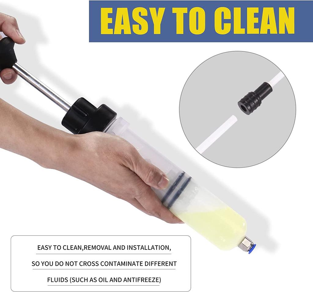 Набор инструментов для прокачки тормозной жидкости и жидкости сцепления с пневматическим устройством для замены тормозного масла