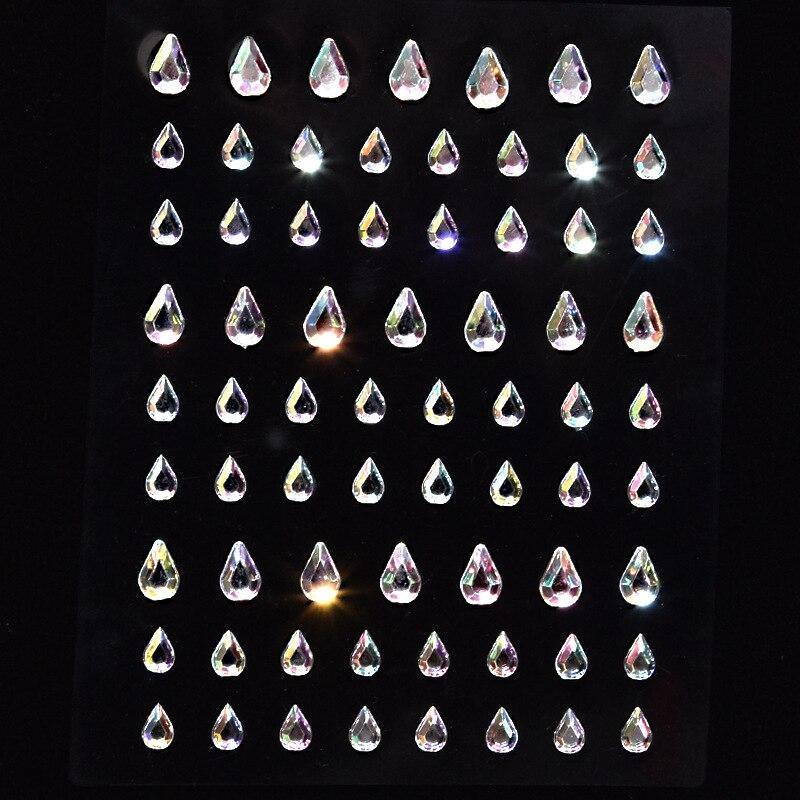 1 шт. одноразовые татуировки наклейки для лица ювелирные изделия Цвет Кристалл Алмаз DIY глаза лицо тело водостойкие украшения для макияжа стразы