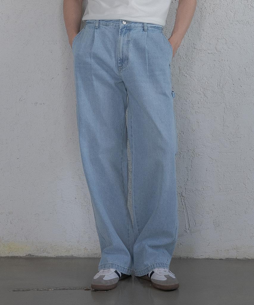 ESN Carpenter Denim Pants Light Blue