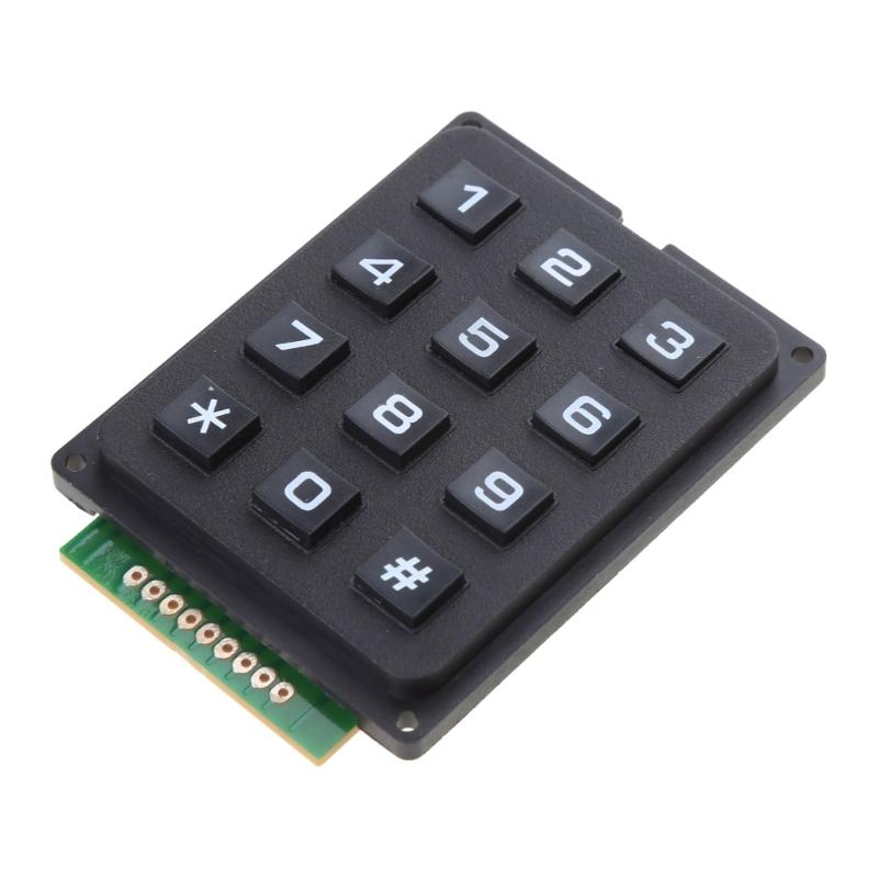 3x4 Matrixes Array 12 Button Keypad Keyboard Module 12 Key MCU Membranes Button Keypad Electric DIY Kit