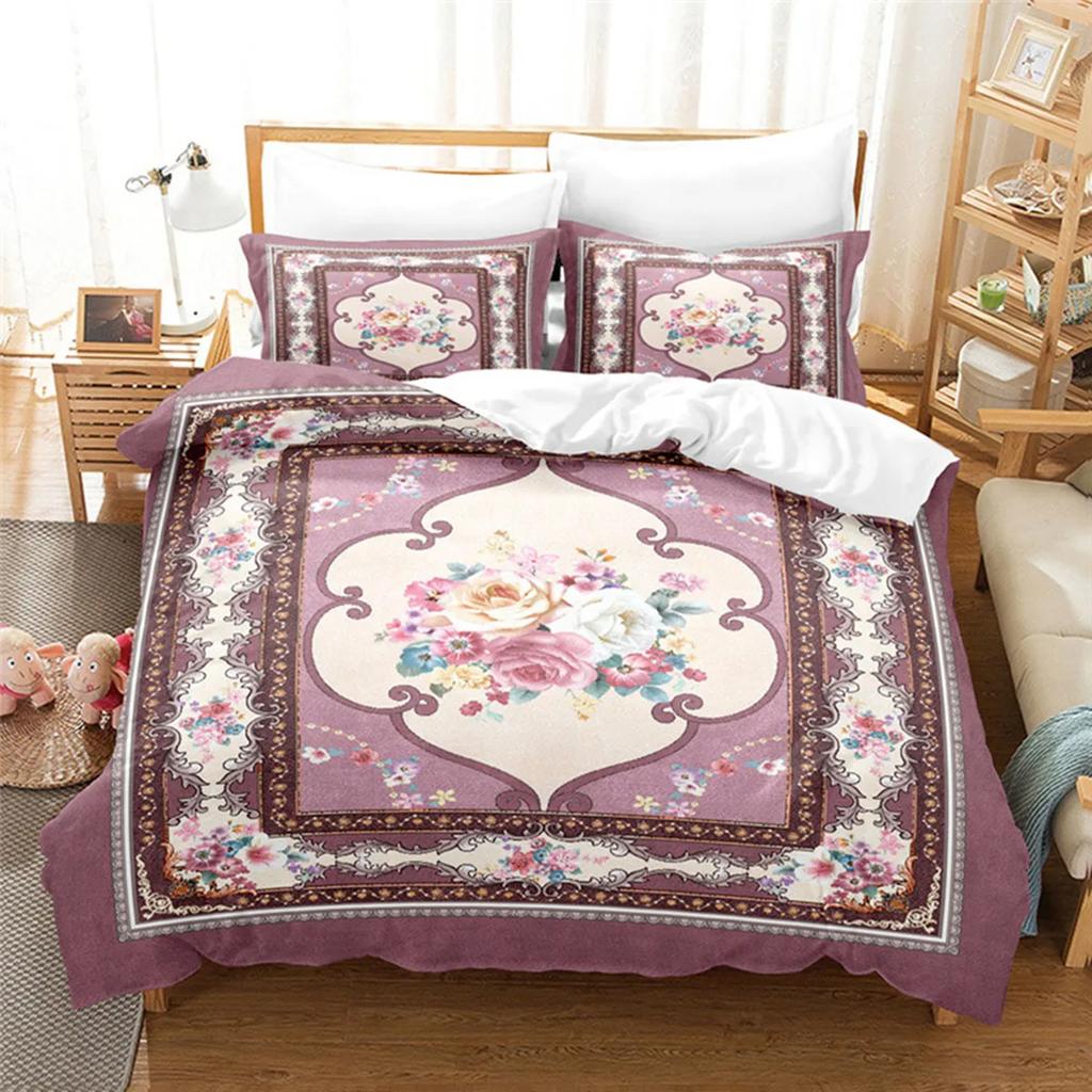 Роскошные ретро цветы и растения пододеяльник микрофибра экзотические цветы в европейском стиле для женщин подарки украшение спальни король