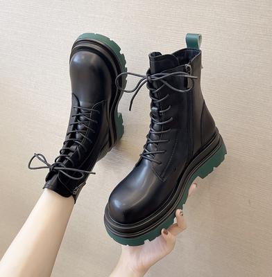 Новые женские ботинки Chelsea, женские ботильоны, черные женские ботинки на платформе, женская повседневная обувь 2024 года, женские ботинки осень-зима