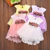 Flower Girl Princess Mesh Dress Kids Baby Party Wedding Pageant Sleeveless Skirt