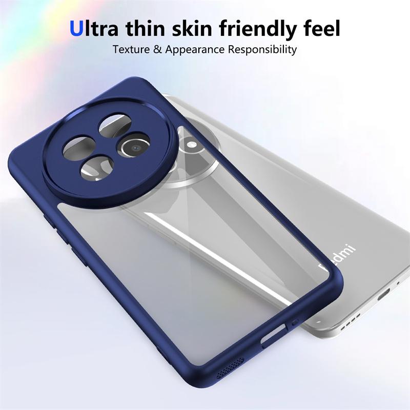 Противоударный бронированный чехол для Xiaomi Redmi Note 14 Pro 5G 4G 14Pro Plus 14S 14C A3 Poco C75 X7 Силиконовый бампер Прозрачная жесткая задняя крышка