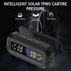 Автомобильная TPMS с питанием от солнечной батареи и USB, цифровая ЖК-панель, система контроля давления в шинах, монитор температуры шин, автосигнализация