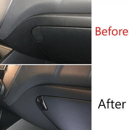 Co-Pilot Storage Box Handle Sticker Trim For Kia K3 Forte 2014-2018 Black Steel