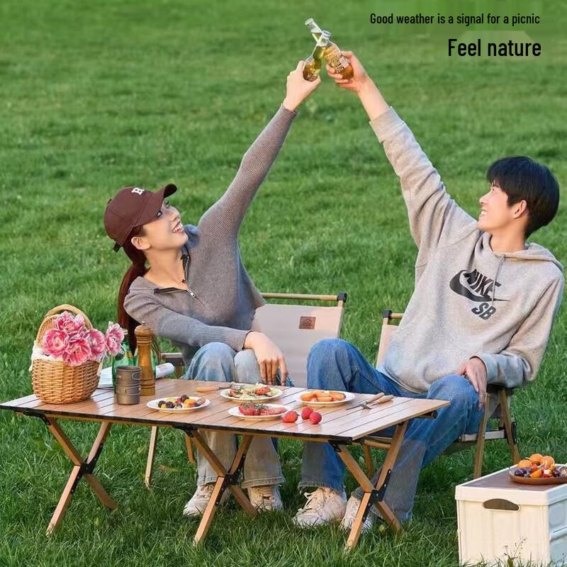 Outdoor Folding Camping Egg Roll Table