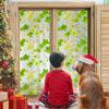 1PC Windows Decals Non-Adhesive Window Privacy Film Reusable Stain Elegant Anti UV Green Maple Leaves Glass Sticker