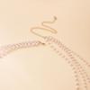Imitation Pearl Pearl Beads Irregular Baroque Style Multilayer Pearl Chain Choker Dual-use Minimalist Body Chain Beach Vacation