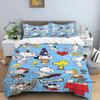3D-Printed "Snoopy" Series Bedding Set with Cute Cartoon Patterns — Duvet Cover and Pillowcases Available for Customization
