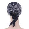Women India Muslim Retro Floral Cotton Towel Cap  Turban Baseball Hat Wrap