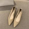 Women's Shoes 2025 Brand Shallow Women's Flats Fashion Solid Daily Flats Women Sexy Pointed Toe Flat Low Heels Zapatos Mujer