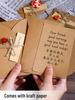 Handcrafted Retro Kraft Dried Flower Greeting Card for Birthdays & Father's Day