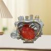 Engine Heart Figurine Desktop Heart Ornament Resin Heart Engine Sculpture for Home Living Room Bookshelf Cabinet Decoration