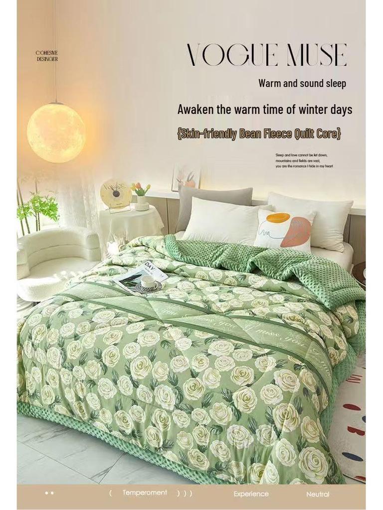 Популярное 3D-массажное одеяло из бобового бархата класса А – для всех сезонов, легкое и теплое, для дома или общежития