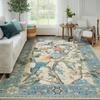 Floral Birds Pattern Area Rug Flower Bird Carpet for Living Room Bedroom Bedside Soft Non-Slip Washable Floor Mat Home Decor
