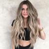 Women Mix Colors Gradient Long Curly Synthetic Wig Full Wig Wavy Wig