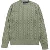 Polo Solid Color Crew Neck Long Sleeve Pullover Sweater Men Sweater Olive 710965867-002