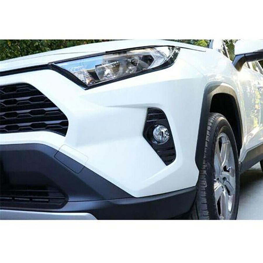 2*Цвет карбонового волокна АБС Накладка на крышку передней противотуманной фары Подходит для Toyota Rav4 2019-2021