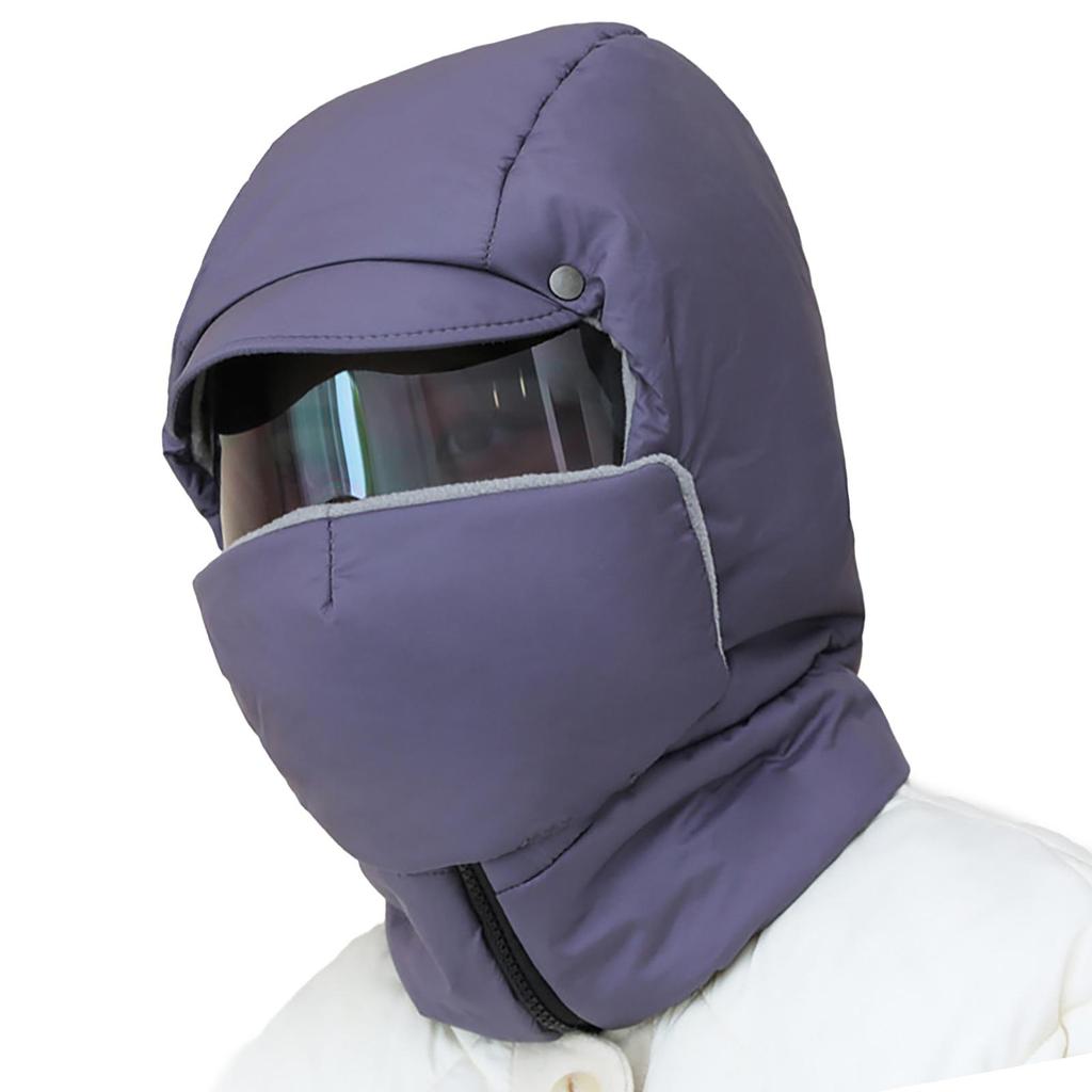 Unisex Ski Mask Windproof Full Face Covers Ski Hat With Goggles Cycling Headgears For Skiing Snowboarding Motorcycling