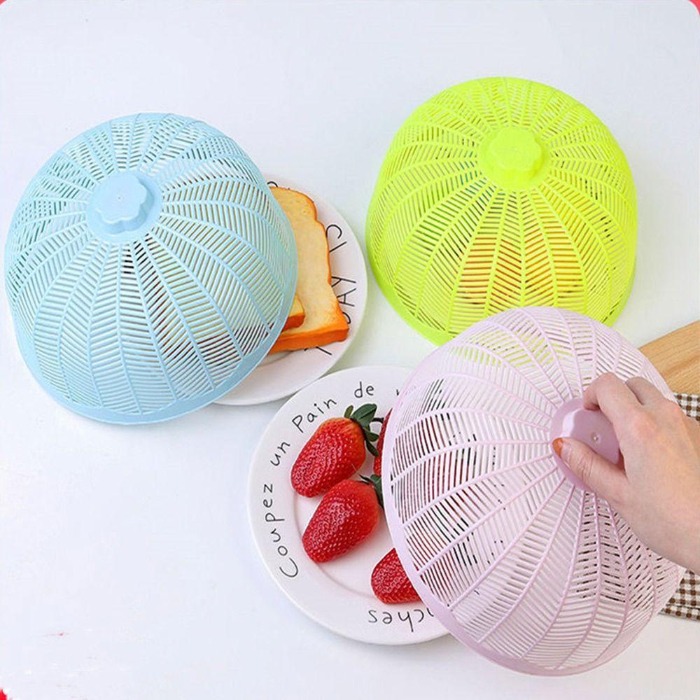 Dustproof Vegetable Cover Round Mesh Cage Portable Food Cover Home Kitchen