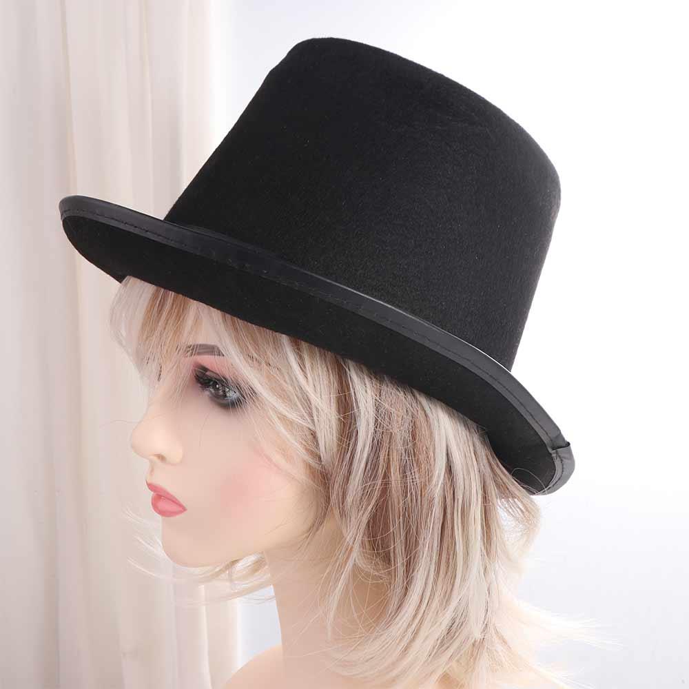 Cosplay Halloween Props Fedora Hat Retro Top Cap Magician Top Hat Performed Hat Bowler Top Hat