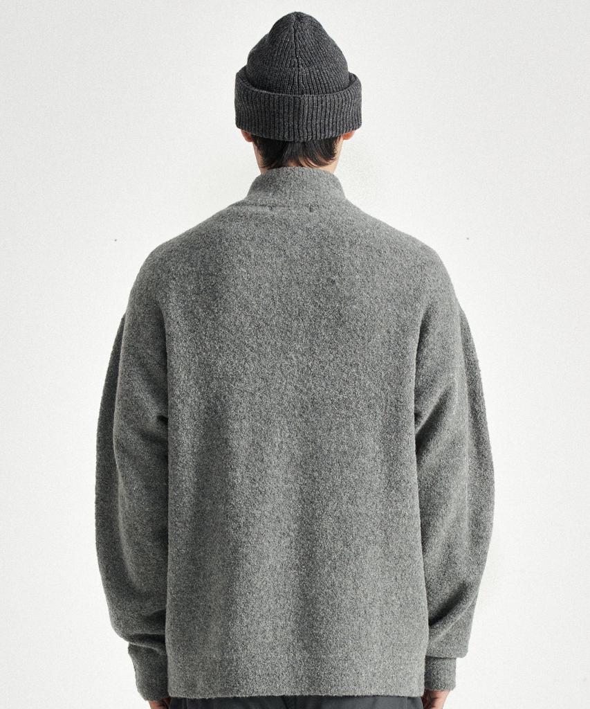 HELEMENT Pebble Half Zip Knit (Grey)