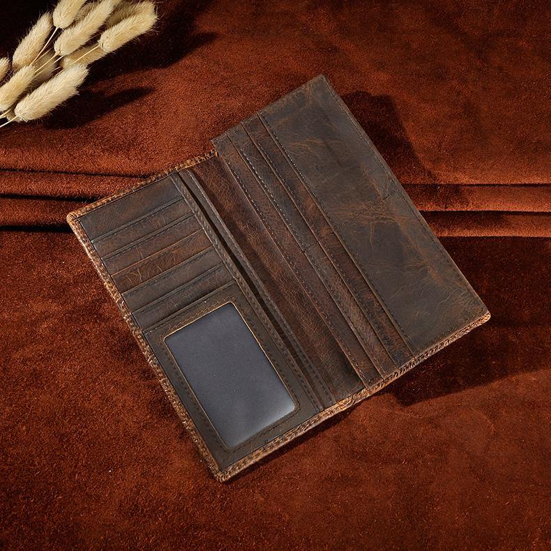 Натуральная кожа ручной работы унисекс длинный дизайн повседневный крутой подарочный органайзер кошелек модный кошелек держатель для карт
