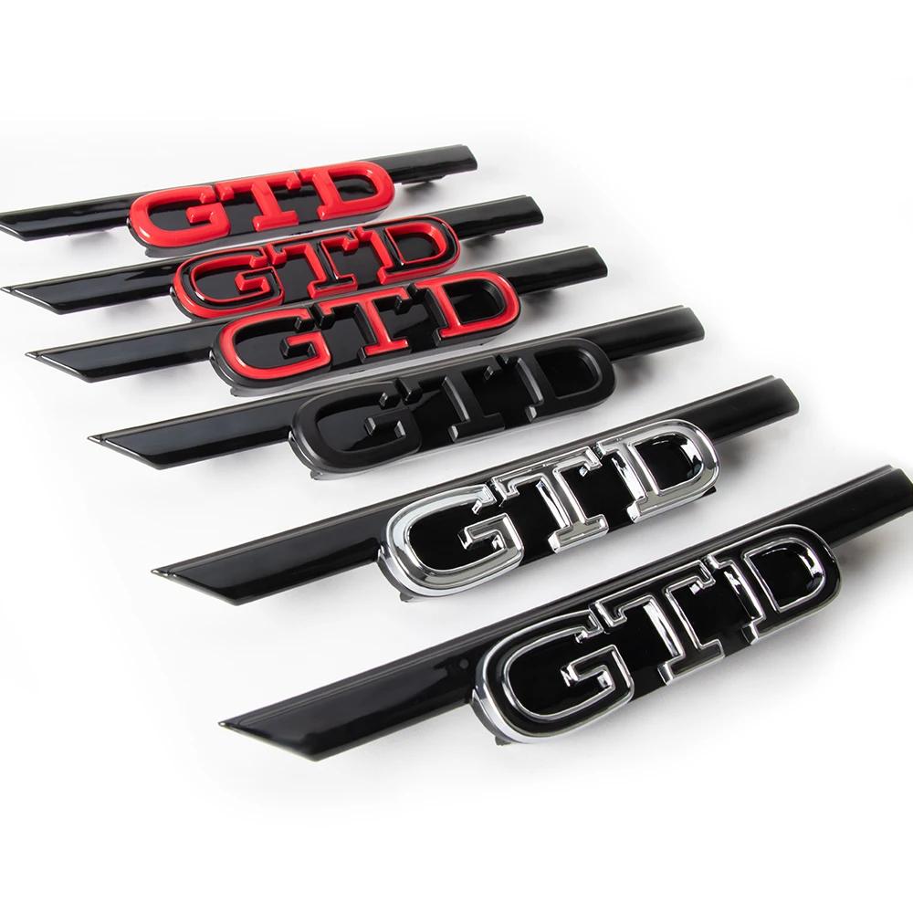 LMN1 VW 2026 Hot 1pcs ABS GTI GTD Logo Car Front Hood Grille Replacement Badge For Volkswagen VW Golf 8 Rline GTI Polo Jetta Touareg