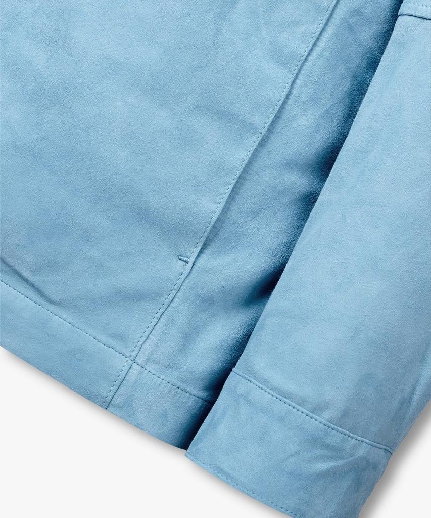 Man On The Boon Soft Suede Shirt Jacket_Light Blue 4714110005