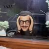 Outdoor Window Surprises Scary Peeper Hitchhiker Prop, Realistic Mask Prop for Jump Scare, Halloween Spooky Face Adults, Creepy Prank Gag Gift,