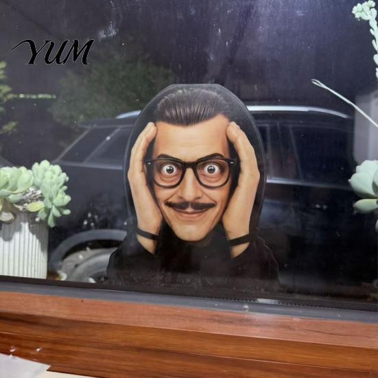 Outdoor Window Surprises Scary Peeper Hitchhiker Prop, Realistic Mask Prop for Jump Scare, Halloween Spooky Face Adults, Creepy Prank Gag Gift,