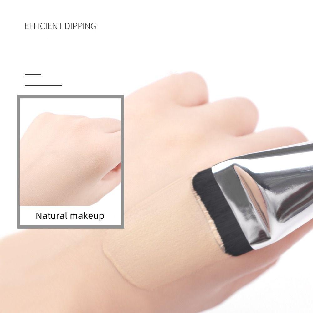 Кисть для тональной основы с плотной щетиной, однолинейная, ультратонкая, мини-плоская кисть для консилера, макияж