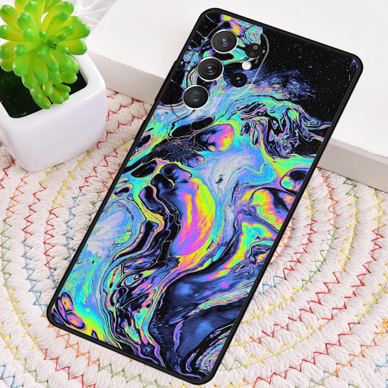 Силиконовый чехол для телефона с неоновым мраморным рисунком для Samsung Galaxy note 10 pro S26 S25 S24 S23 S22 S21 Plus S25Ultra Capa Cover