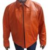 Men's Real Lambskin Leather,Fight Club Style, Movie Jacket Style,Cafe Racer ,Orange Real Soft Nappa Leather ,Party Wear, Best Birthday Gift For Him