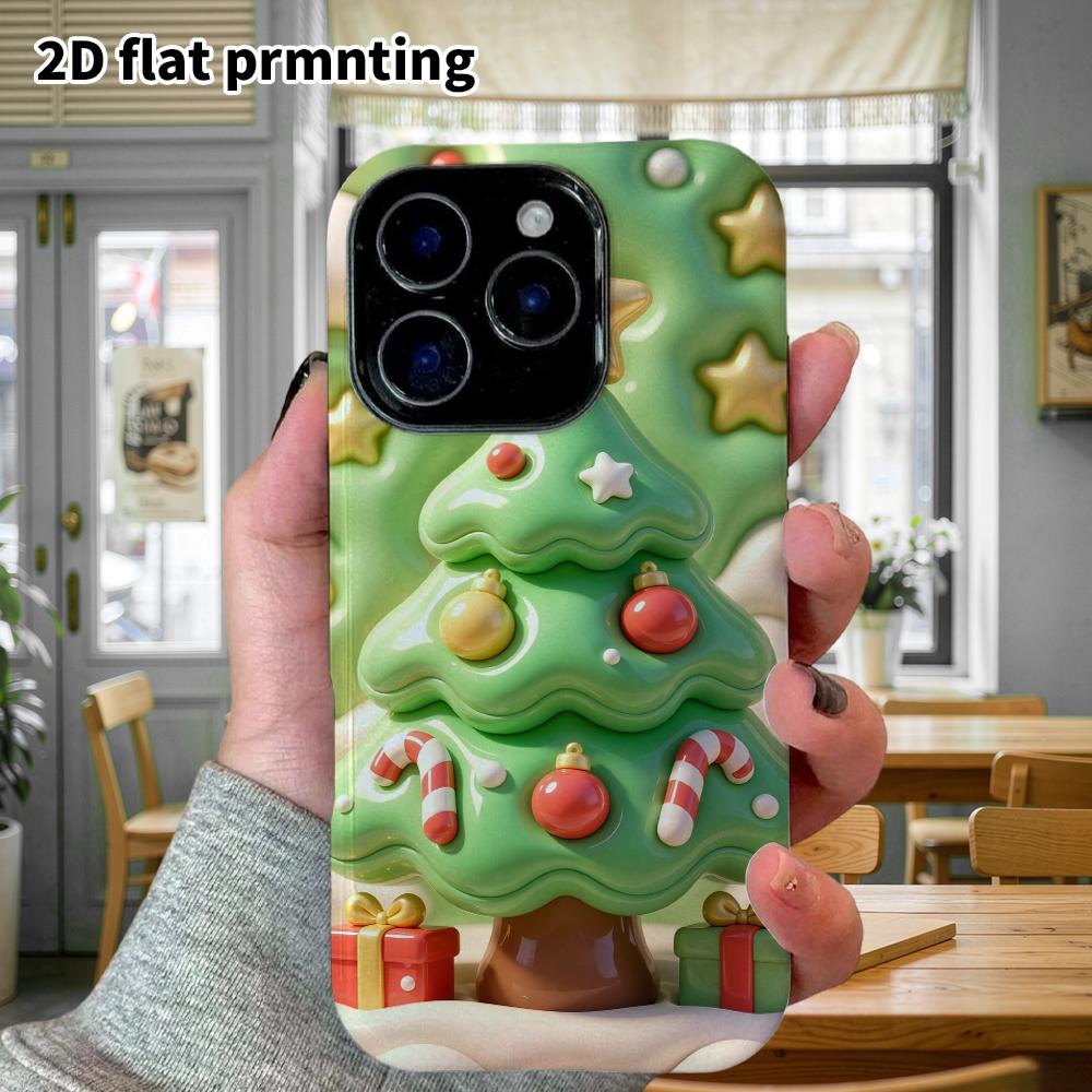 Phone Case: 2D flat design suitable for iPhone 18 17 16 15 14 13 Pro protective case, travel little white duck, perfect Christmas and Halloween holida
