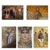 Феодора Византийская императрица мозаика Византийская золотая мозаика Христа из Святой Софии Металлическая пещера Индивидуальный Забавный жестяной знак Постер