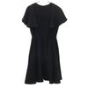 SNIDEL French sleeve Georgette flare mini dress black Women Used