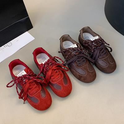 Модные Нескользящие и Универсальные Немецкие Тренировочные Туфли для Женщин 2025 Новые Женские Легкие Повседневные Одинарные Туфли на Плоской Мягкой Подошве