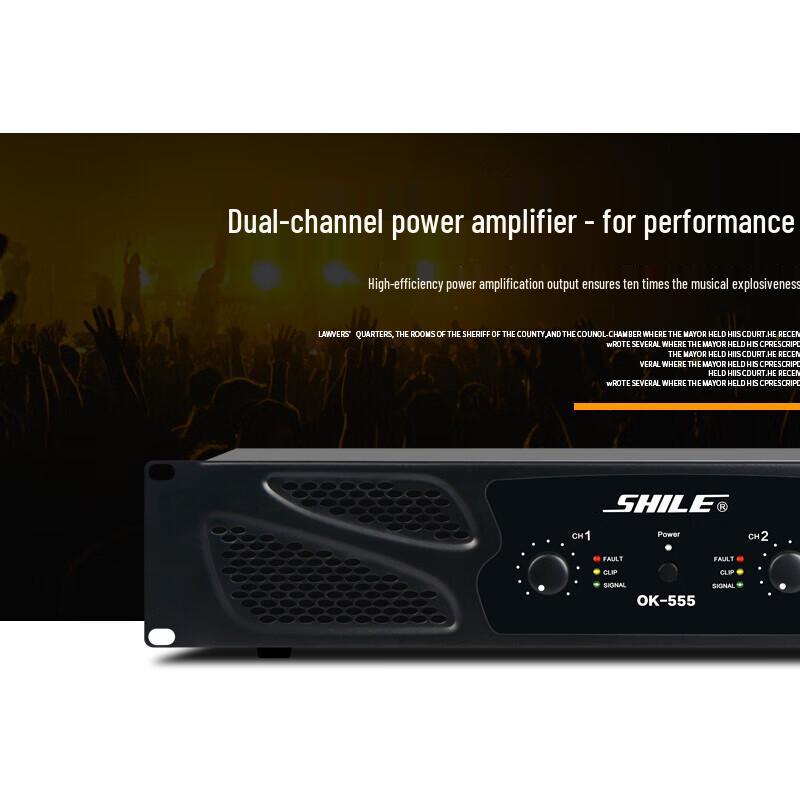 SHILE OK-555 Professional Pure Power Amplifier 300W+300W