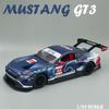 CCA Симуляция 1/24 Ford Mustang GT3 Металлическая модель автомобиля Звук Свет Игрушечный автомобиль Коллекция Миниатюрная машина Подарок на день рождения парню