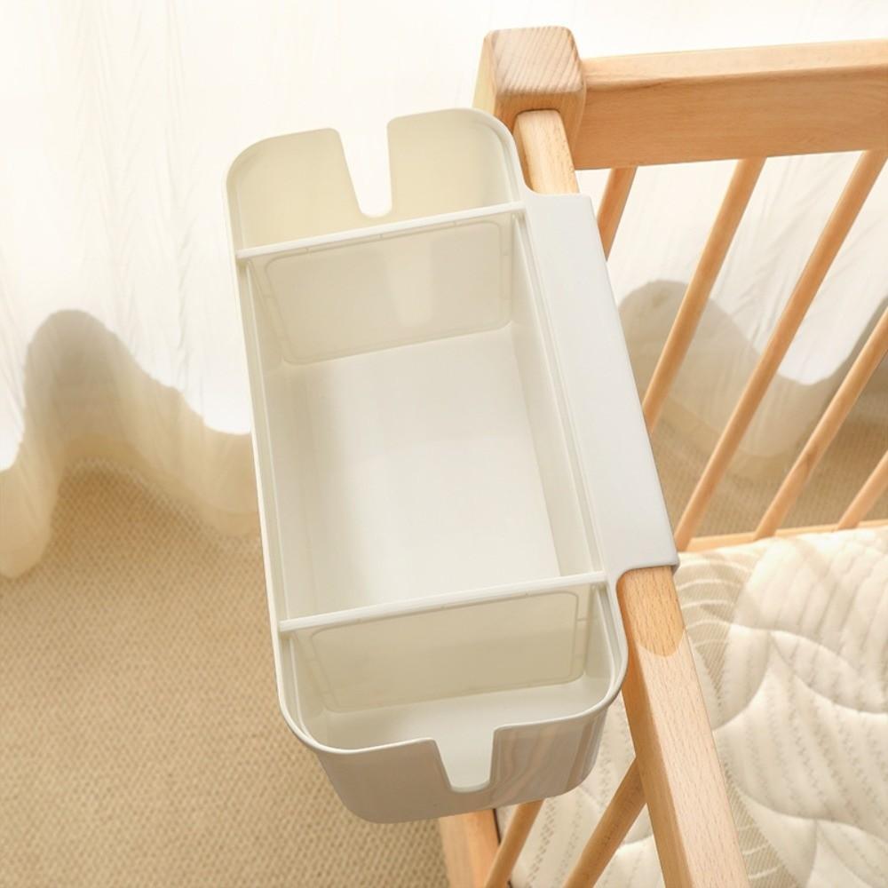 Large Capacity Bedside Storage Rack Partition Plastic Bedside Hanging Basket Adjustable Hanging Storage Rack Bedroom