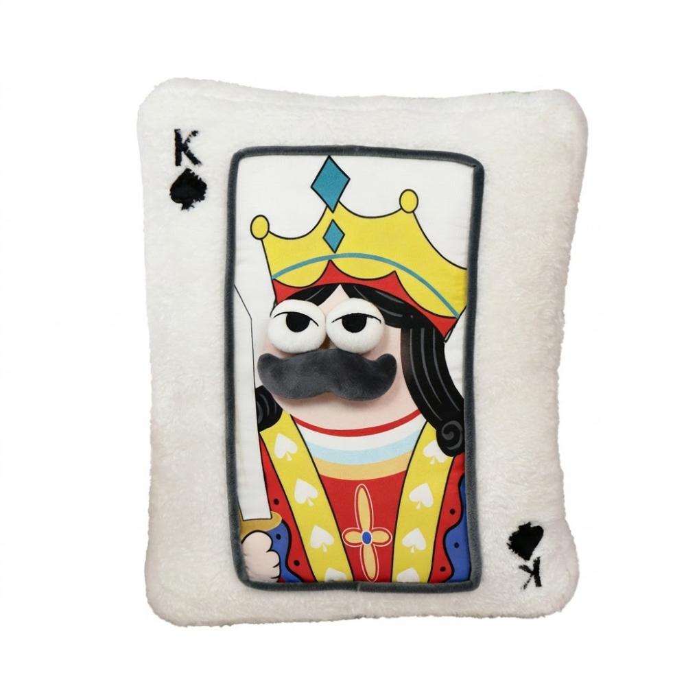 Square Shape Plush Embroidered Pillow Fluffy Texture Patchwork Pillow  Holiday Gift